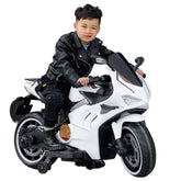 Huitich charging motorbike early learning electric bike for toddlers with white body and black details